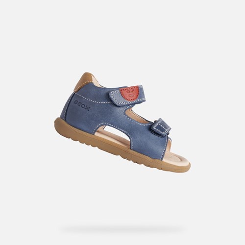 First Steps Geox Sandal Macchia Bebe Bleu Marine | DKENST982
