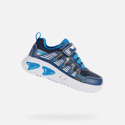 Light-up Shoes Geox Assister Garcon Bleu Marine Bleu Clair | TCZEPF573
