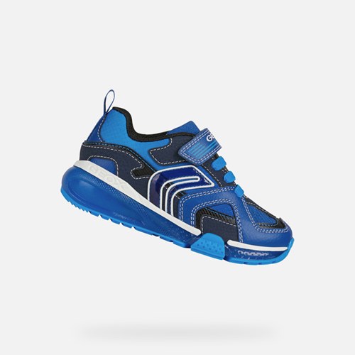 Light-up Shoes Geox Bayonyc Garcon Bleu Royal Bleu Clair | EOHKPI968