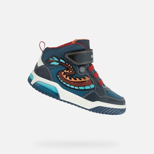 Light-up Shoes Geox Inek Garcon Rouge | NGHCLF376