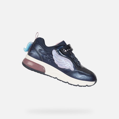 Light-up Shoes Geox Spaceclub Fille Bleu Marine Rose | BMRUQD159