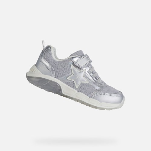 Light-up Shoes Geox Spaziale Fille Argent | AZUGJE601