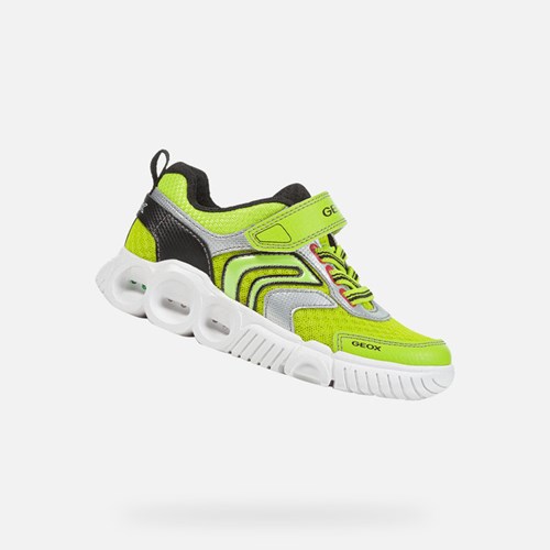 Light-up Shoes Geox Wroom Garcon Noir | FPSNYG914