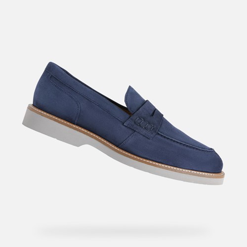 Loafers Geox Gubbio Homme Bleu Marine | YZBXHE872