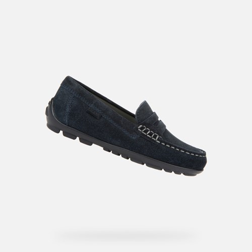 Loafers Geox New Fast Garcon Bleu Marine | WOPXKN249