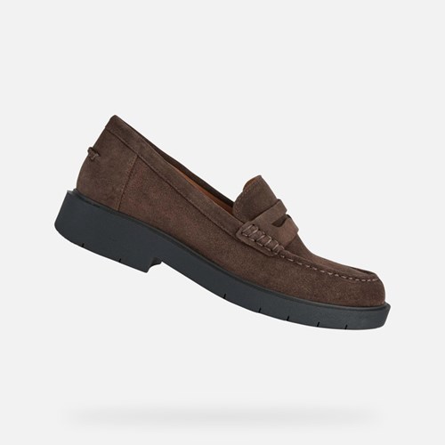 Loafers Geox Spherica Ec1 Femme Cafe | CIXVQY123