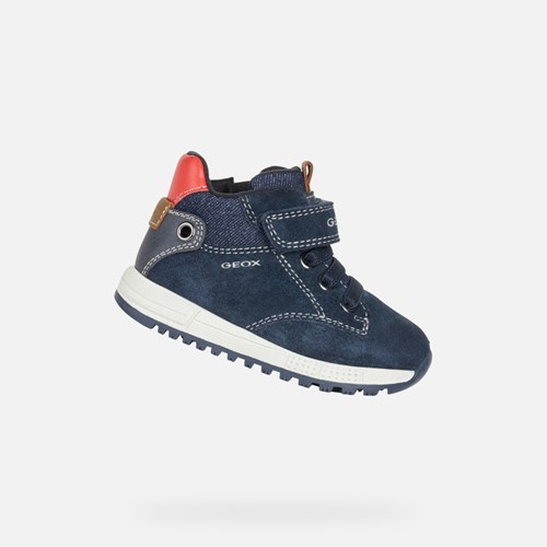Mid-calf Boots Geox Alben Bebe Bleu Marine | FHIYEW921