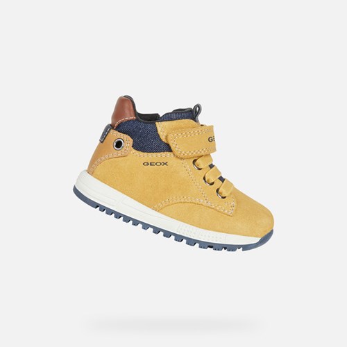 Mid-calf Boots Geox Alben Bebe Jaune Bleu Marine | GFYLIR387