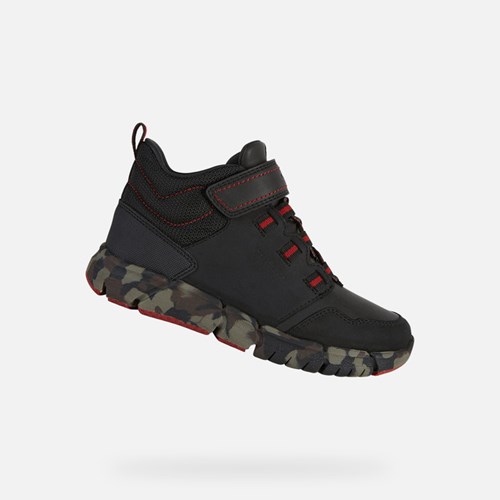 Mid-calf Boots Geox Flexyper Abx Garcon Noir Rouge | BITGLX150