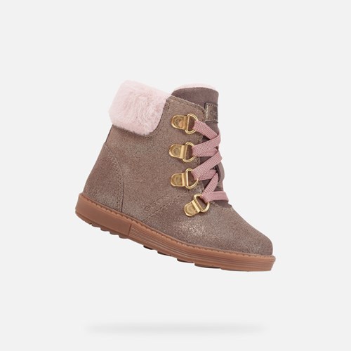 Mid-calf Boots Geox Hynde Bebe Grise | PYRMFB912
