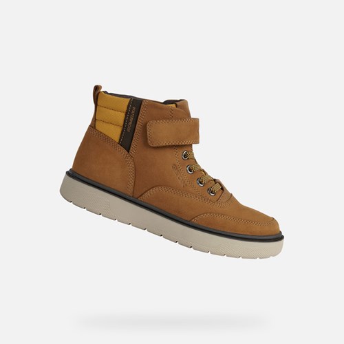 Mid-calf Boots Geox Riddock Garcon Jaune Foncé Marron | TUDBCE257