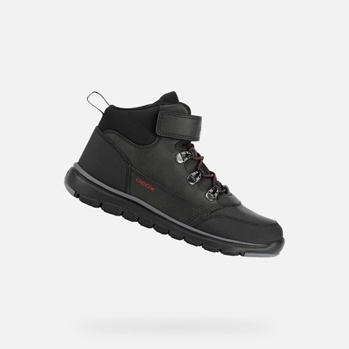 Mid-calf Boots Geox Xunday Garcon Noir | UOIYLP516