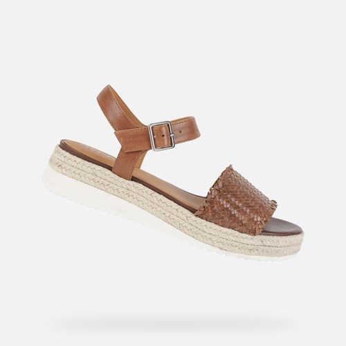 Sandales Geox Eolie Femme Marron | JQHGAT806