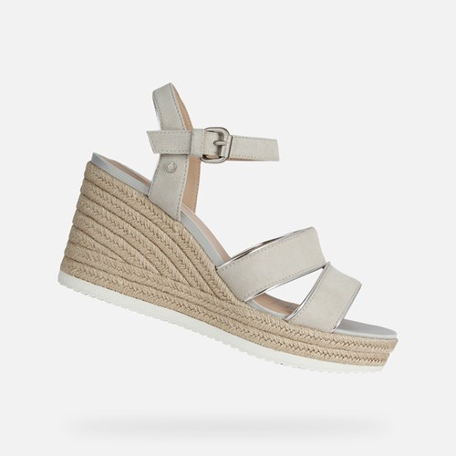 Sandales Geox Ponza Femme Argent | ZPETRK163