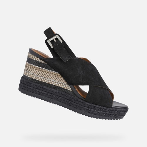 Sandales Geox Ponza Femme Noir | WDLBOV402