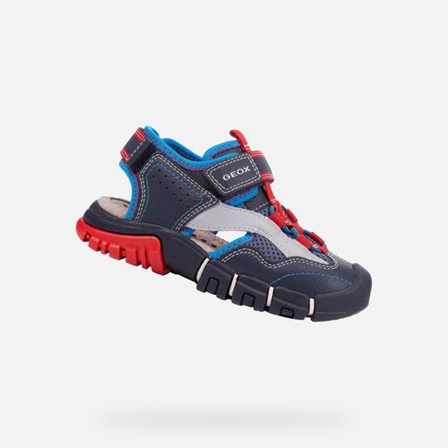 Sandales Geox Sandal Dynomix Garcon Bleu Marine Rouge | KGVYME293