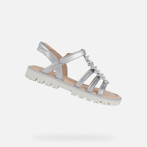 Sandales Geox Sandal Starblush Fille Argent | FNMCLT283