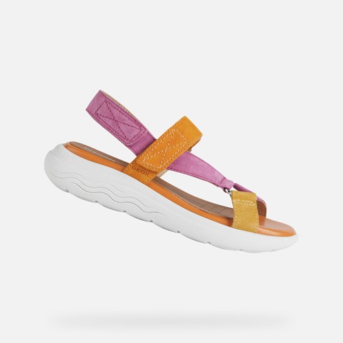 Sandales Geox Spherica Ec5w Femme Fushia Orange | QFEPMY842