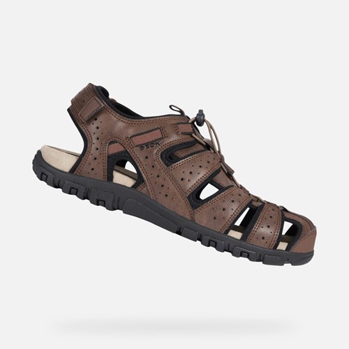 Sandales Geox Strada Homme Marron | CBXMWQ940