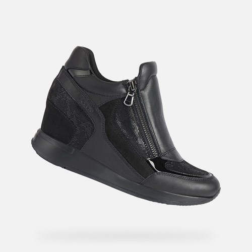 Slip On Geox Nydame Femme Noir | AGMXJH123