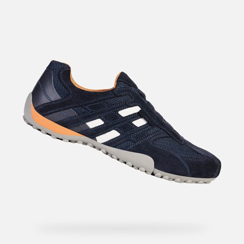 Slip On Geox Snake Homme Bleu Marine | TQKJUR380