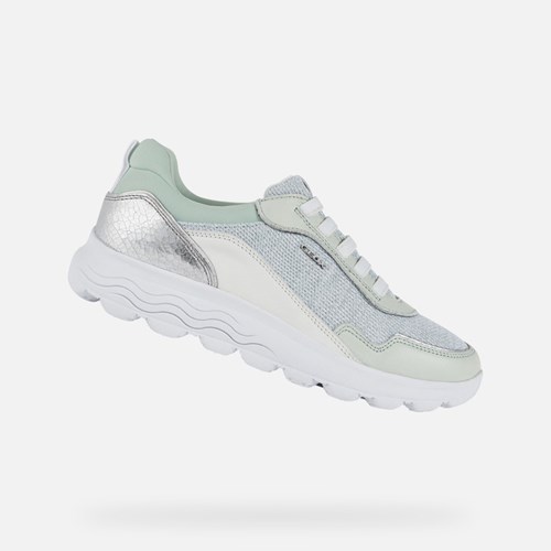 Slip On Geox Spherica Femme Menthe Blanche | UWCJPA062