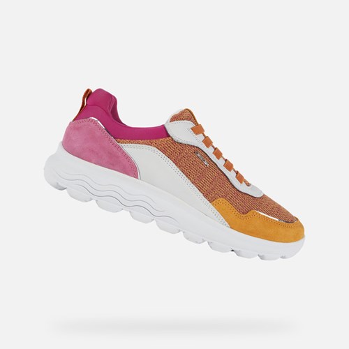 Slip On Geox Spherica Femme Orange Fushia | VAJDNF836