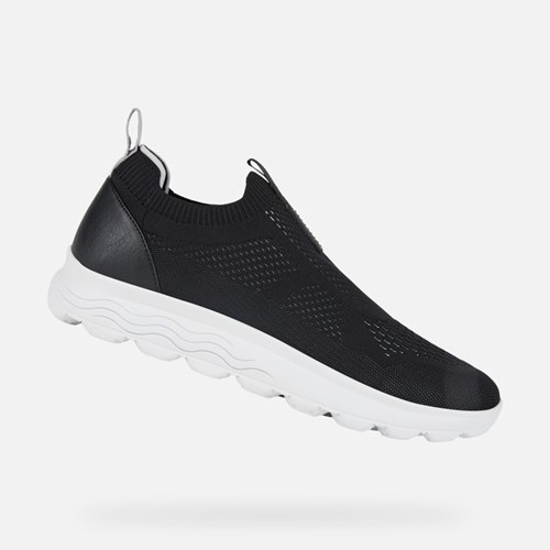 Slip On Geox Spherica Homme Noir | LUCIJY483