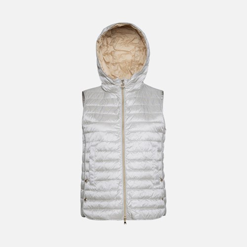 Vestes Décontractées Geox Jaysen Femme Argent | QKVUMA328