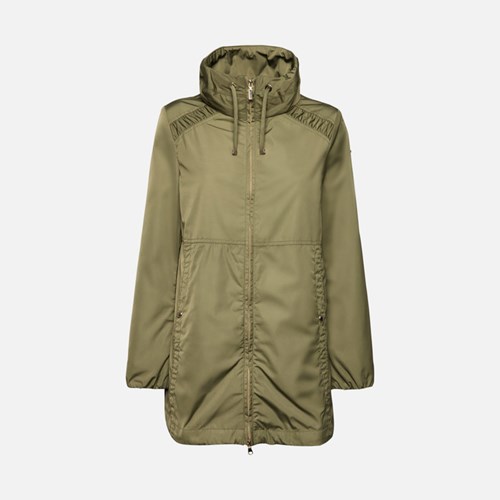 Vestes Geox Genziana Femme Vert Olive | WVKNAD347